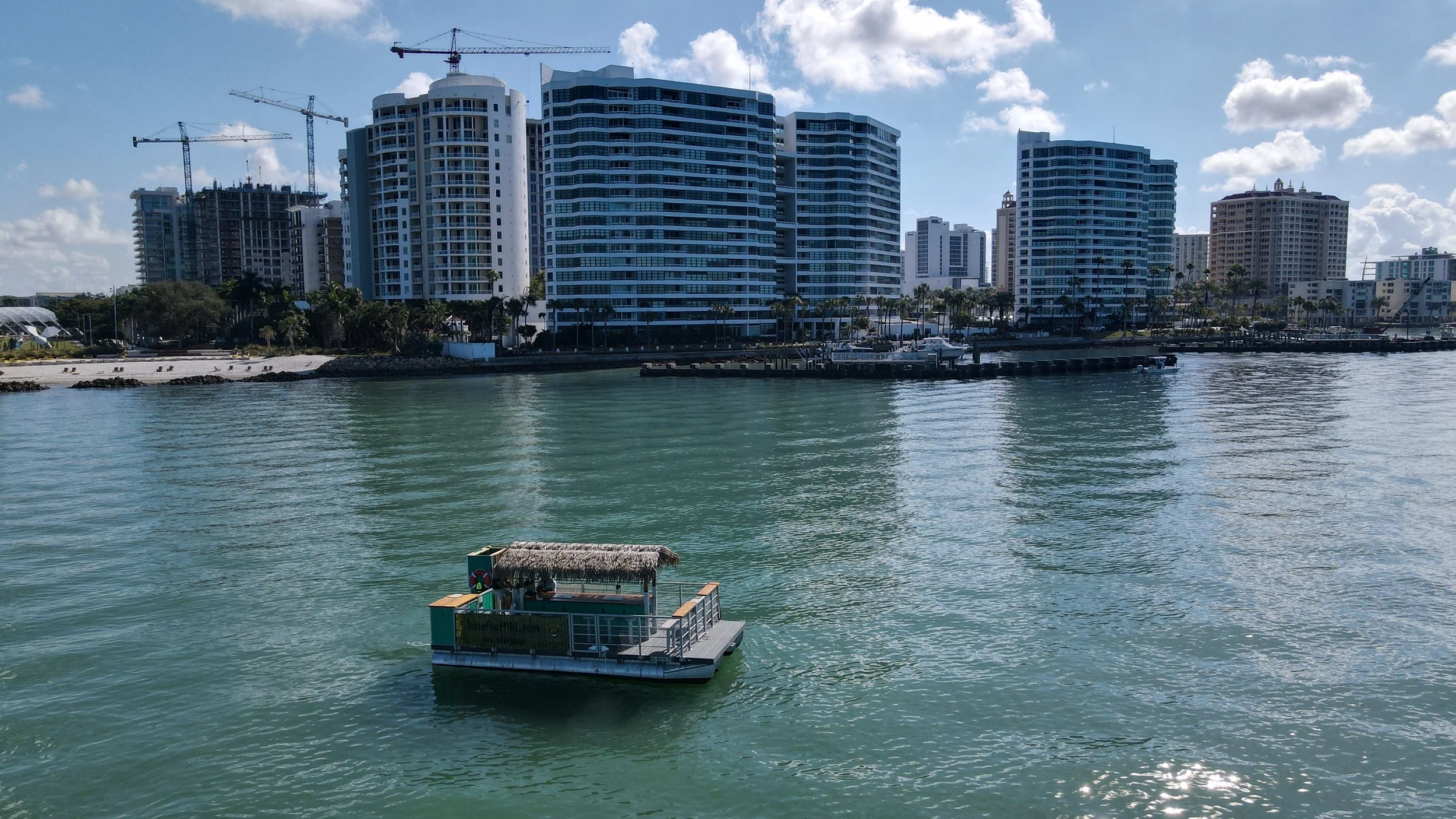 Scenic waterfront view from Barefoot Tiki Tours
